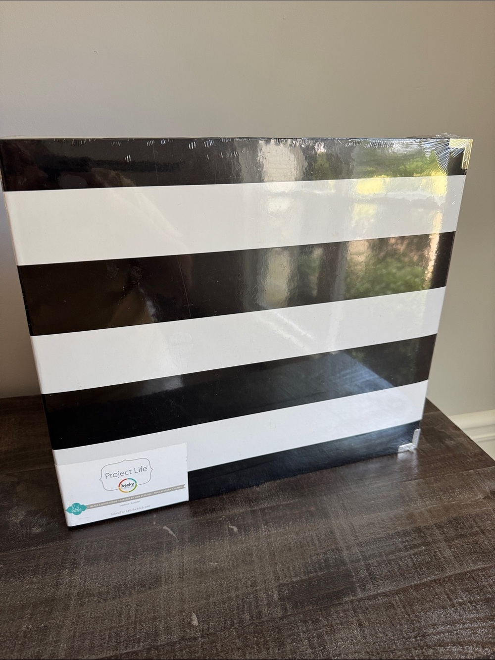 Two project life binder- black and White Striped Photo Album and grey and black
